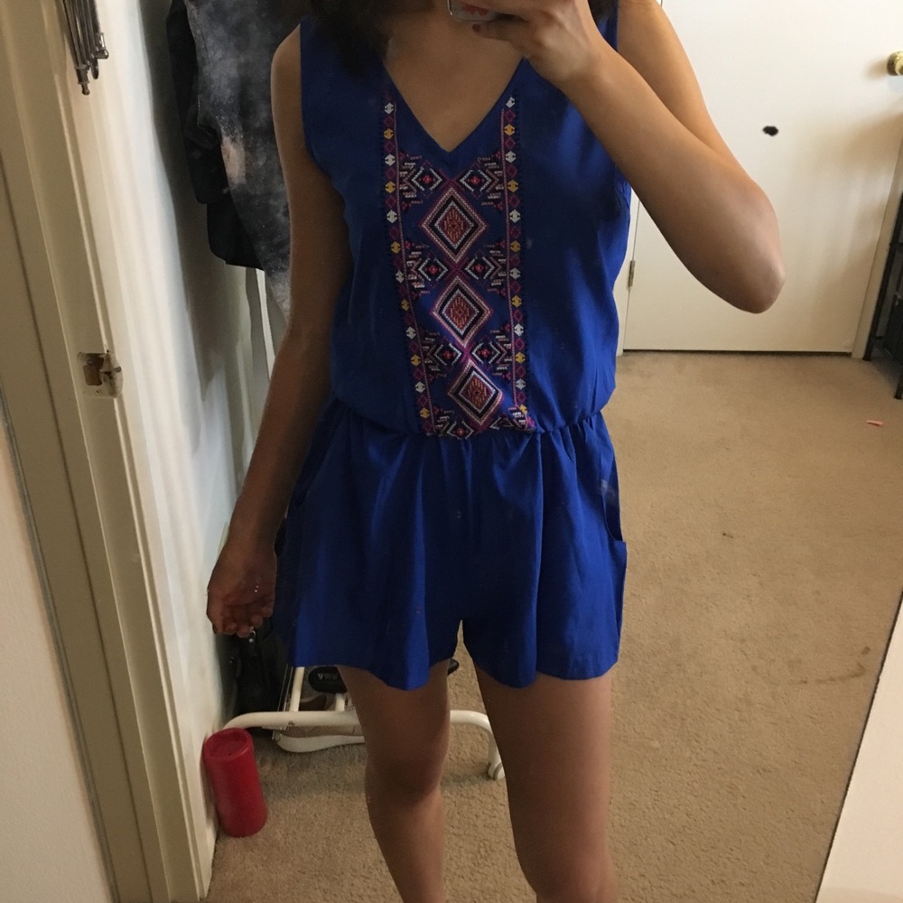 Royal blue romper
